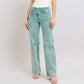 Judy Blue - High-waisted Garment-dyed Raw Hem Dad Jeans