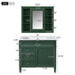 Bathroom Vanity With Mirror Cabinet, Single Sink With 2 Soft Closing Doors And 4 Drawers