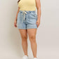 Judy Blue - High Waist Cuff Jogger Shorts - Plus