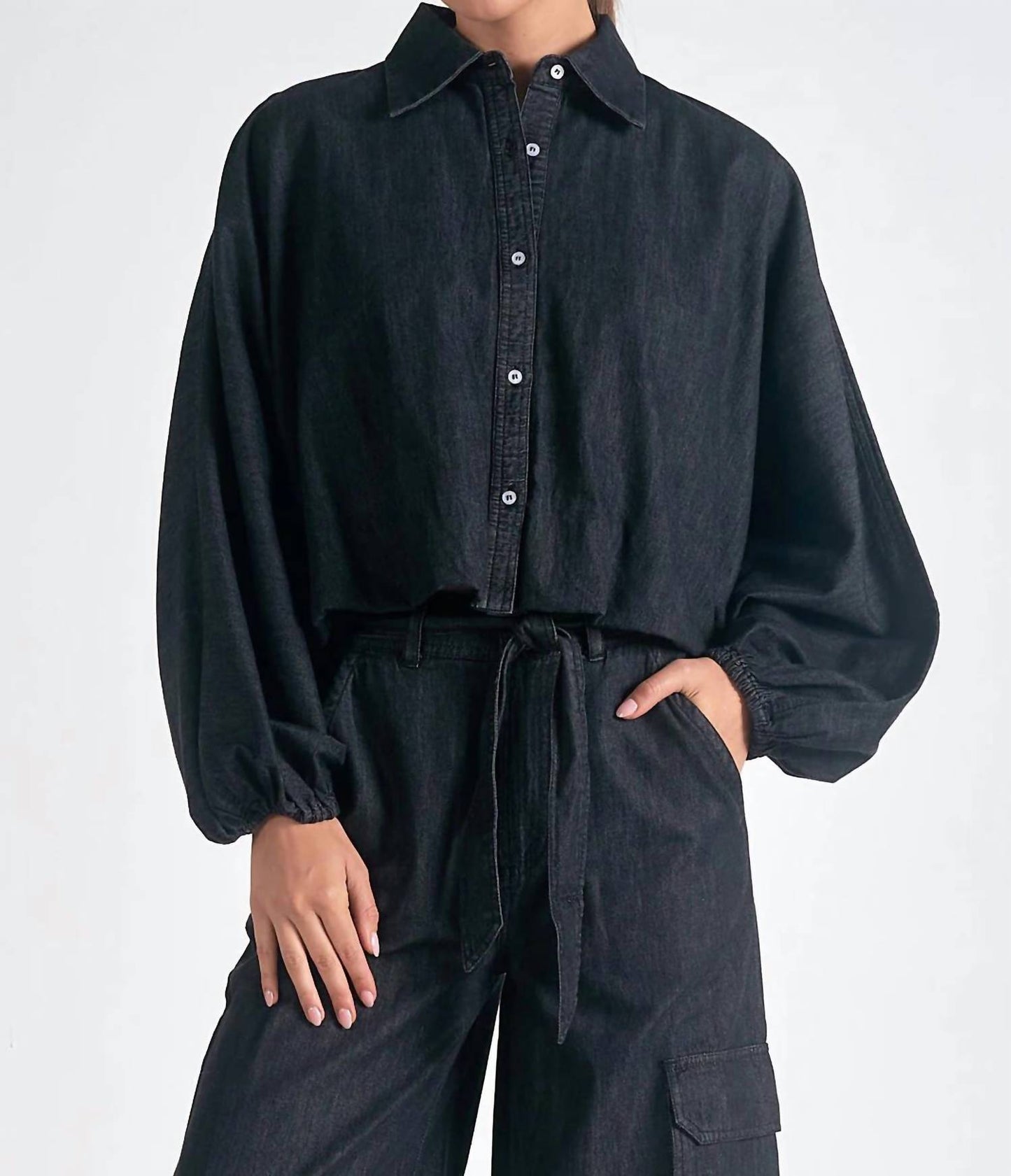 Elan - Bubble Sleeve Top