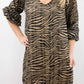 Adrienne - Tiger Print Balloon Sleeve Mini Dress