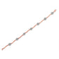 .925 10k Rose Gold Over Sterling Silver 1.0 cttw Diamond Floral Link Bracelet (I-J Color,I3 Clarity)
