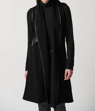Joseph Ribkoff - Faux Leather Long Vest