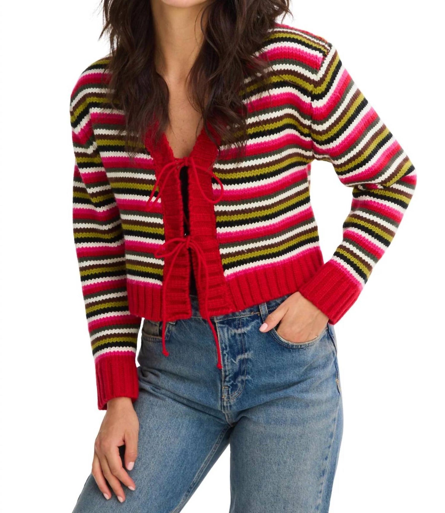 Allison New York - Hailey Striped Cardigan