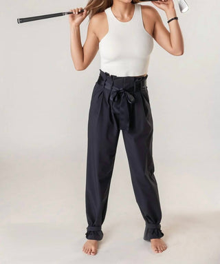 Foreplay Golf - Calças de golfe com cintura paperbag