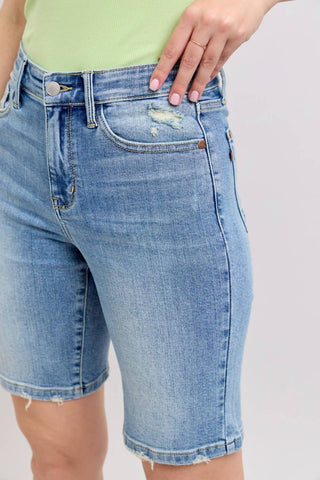 Judy Blue - Bermuda Jeans Cintura Alta