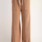 Ee:Some - Contrast Waist Straight Leg Pants
