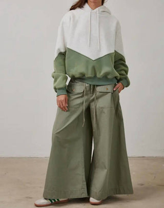 Creamon - Two Tone Color Block Soft Fleece Hoodie