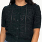 Autumn Cashmere - Short Sleeve Tile Stitch Cardigan