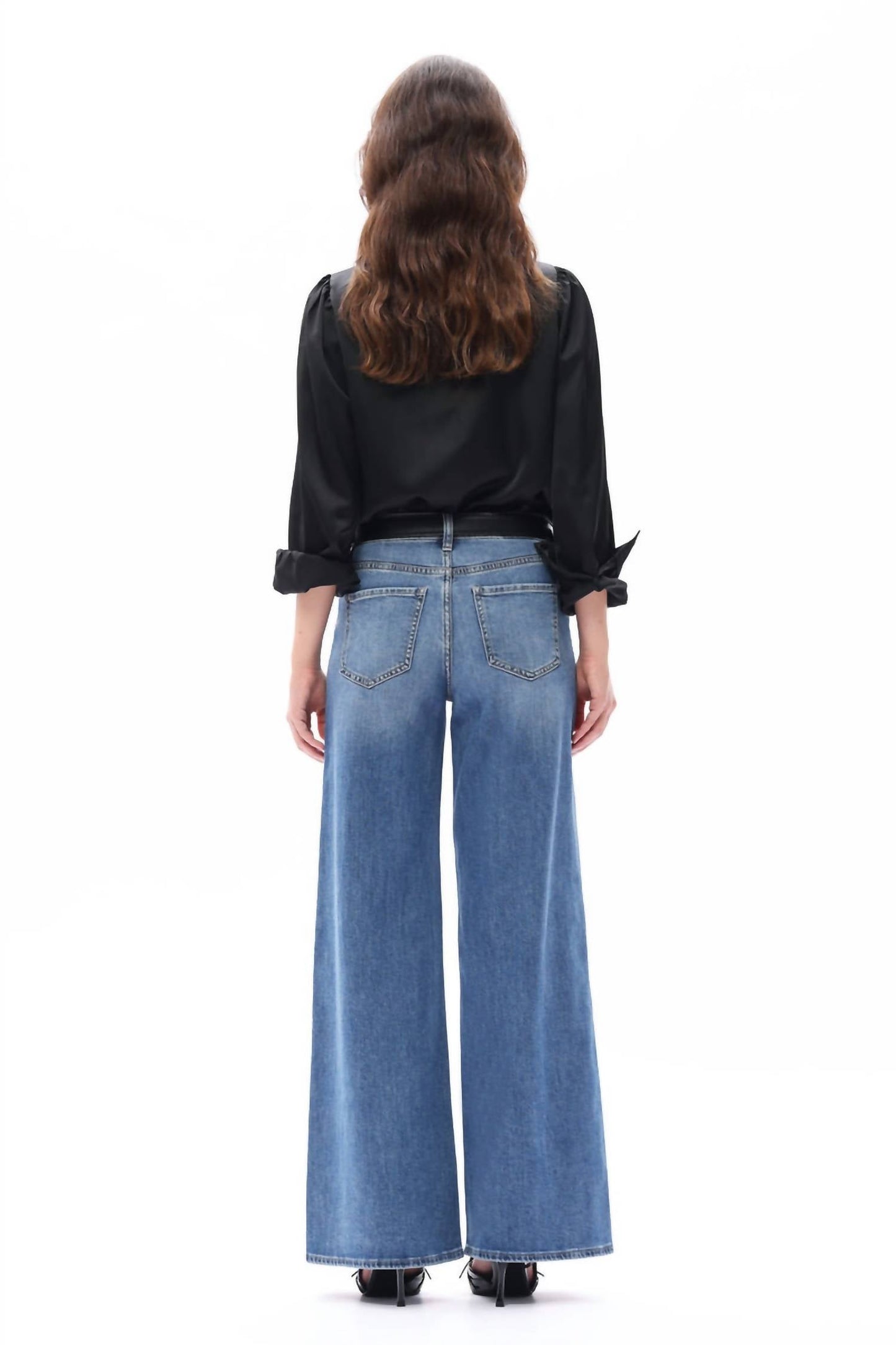 Bayeas - Mid Rise Wide Leg Jeans