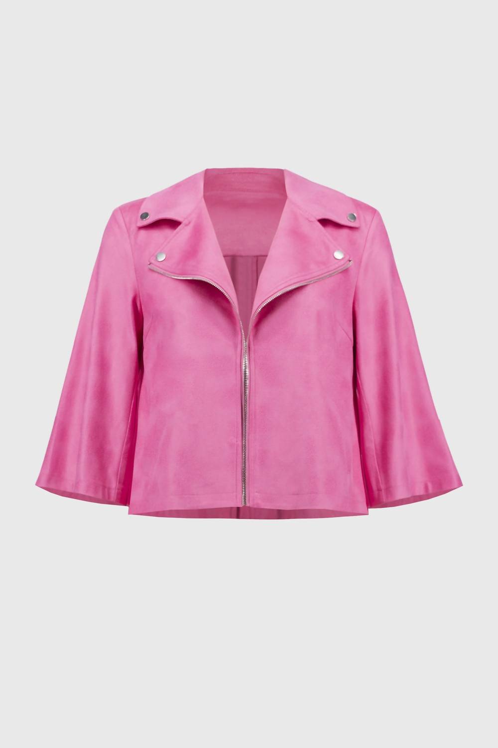 Joseph Ribkoff - Foiled Faux Suede Swing Jacket