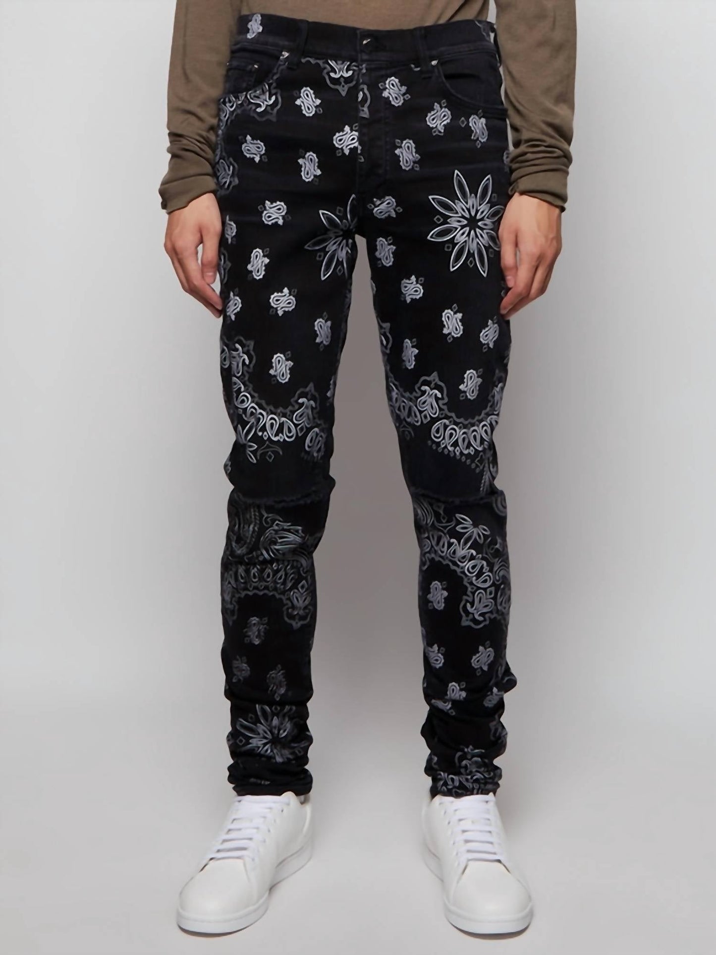 Amiri - Flocked Bandana Jeans
