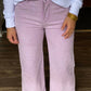 Entro - High Rise Button Front Wide Leg Jeans