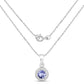 1.05 Carat Genuine Tanzanite and White Topaz .925 Sterling Silver Pendant
