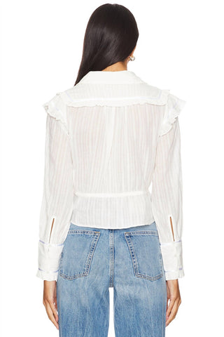 Free People - Blusa Daybreak com cintura franzida