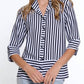 Multiples - WIRE COLLAR BUTTON FRONT BLOUSE
