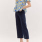 Entro - High Waisted Wide Leg Ankle Length Pants