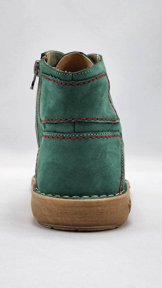 Kcr Group - Botas femininas de couro com zíper estilo antigo