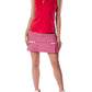 Golftini - Sleeveless Zip Contrast Polo Top