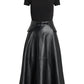 Ralph Lauren - Sydney Jersey and Lambskin Day Dress
