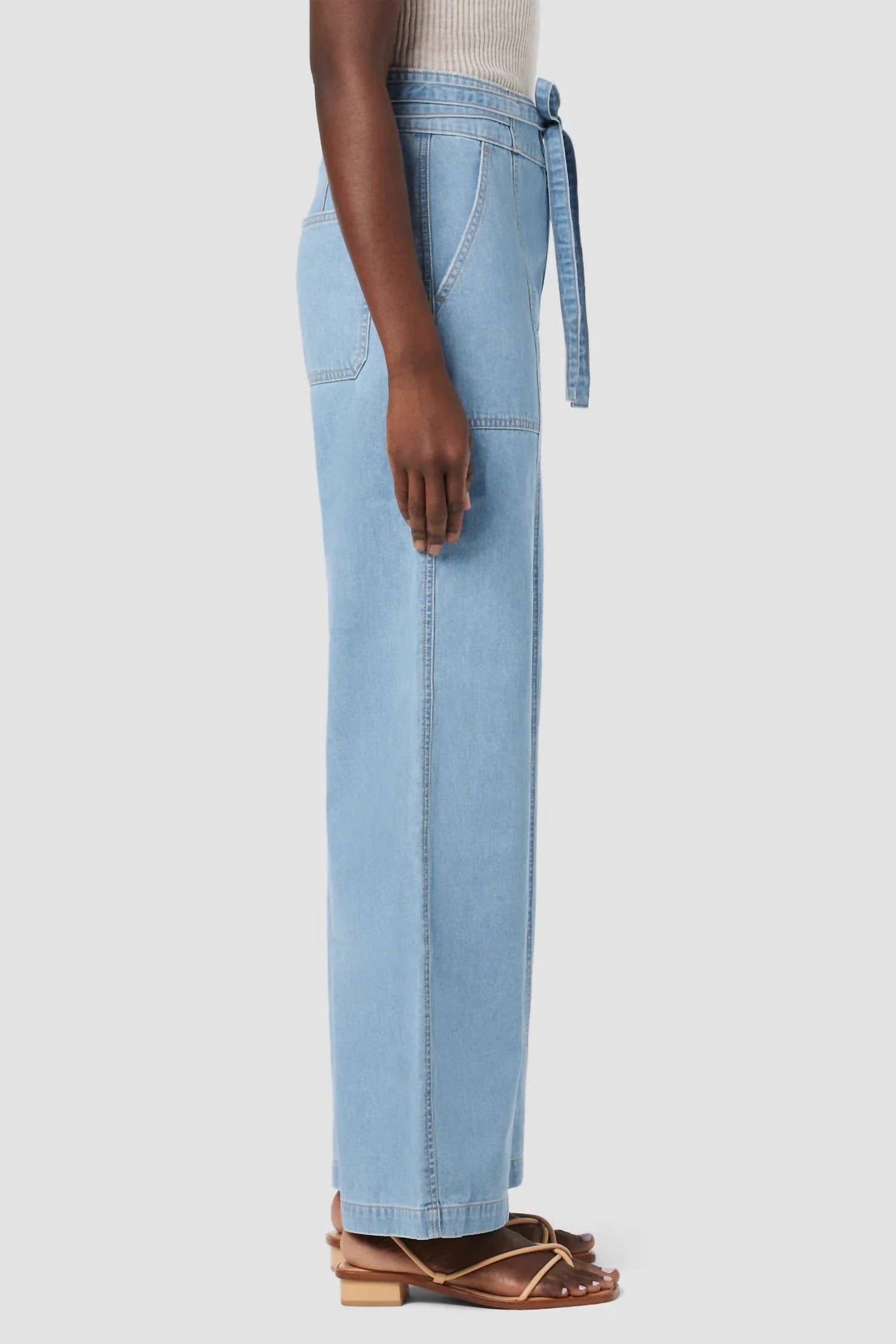 Hudson - Tie Waist Wide Leg Barefoot Trouser
