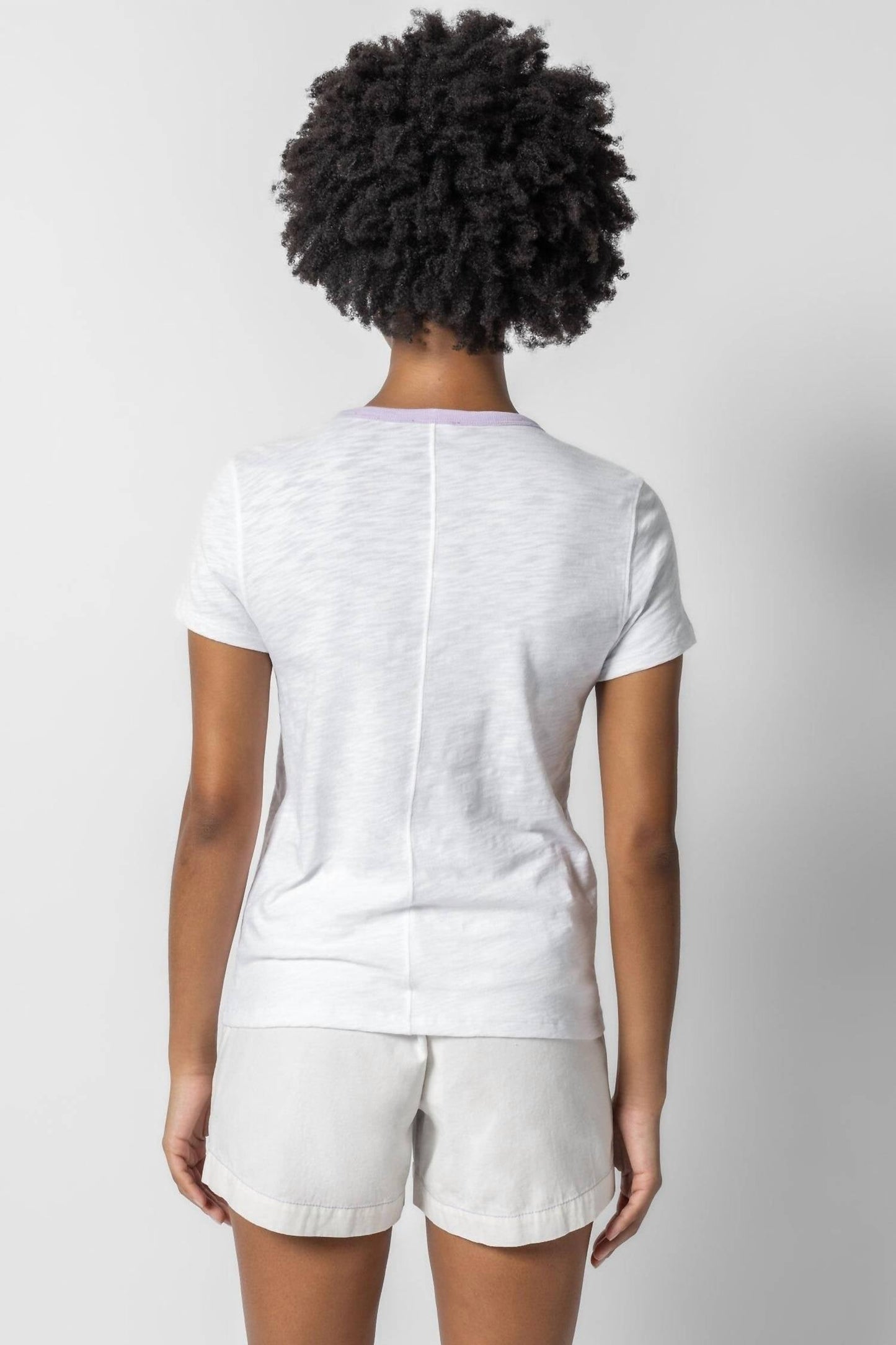 Lilla P - Short Sleeve Colorblock Crewneck Top