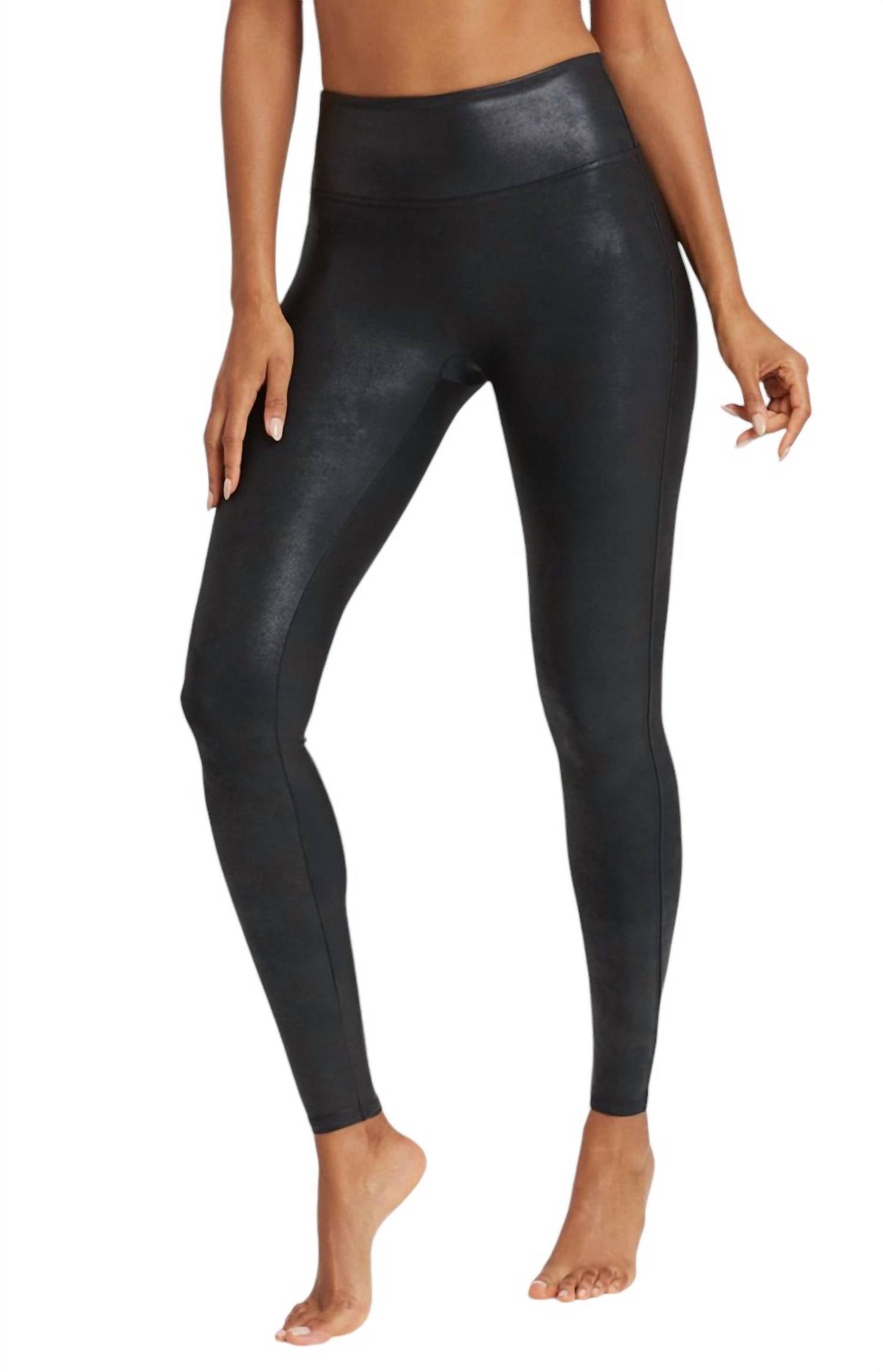 Spanx - PETITE FAUX LEATHER LEGGINGS