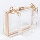 Artini Accessories - Women's Lucite Chain Handle Stadium Box Clutch