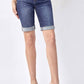 Risen - High-rise Button Fly Bermuda Shorts