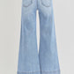 Risen - High Rise Front Pocket Wide Leg Jeans
