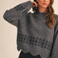 &Merci - Scalloped Mock Neck Sweater