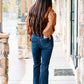 Vibrant M.I.U - Metallic Stripe Bootcut Pants