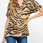 2 Hearts Apparel - Tiger Print Satin Top