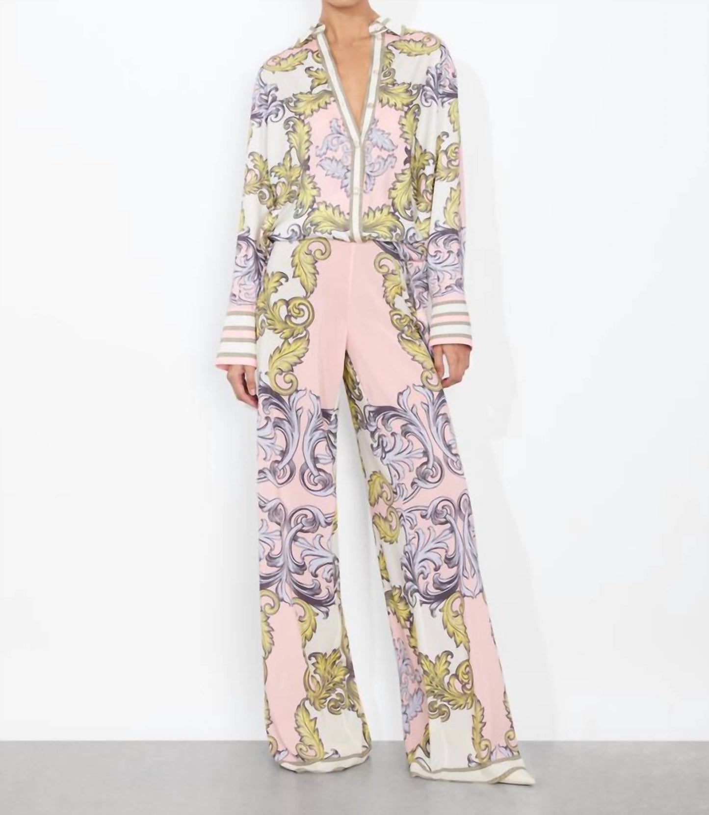 Alice + Olivia - Lane Slit Cuff Button Down Shirt