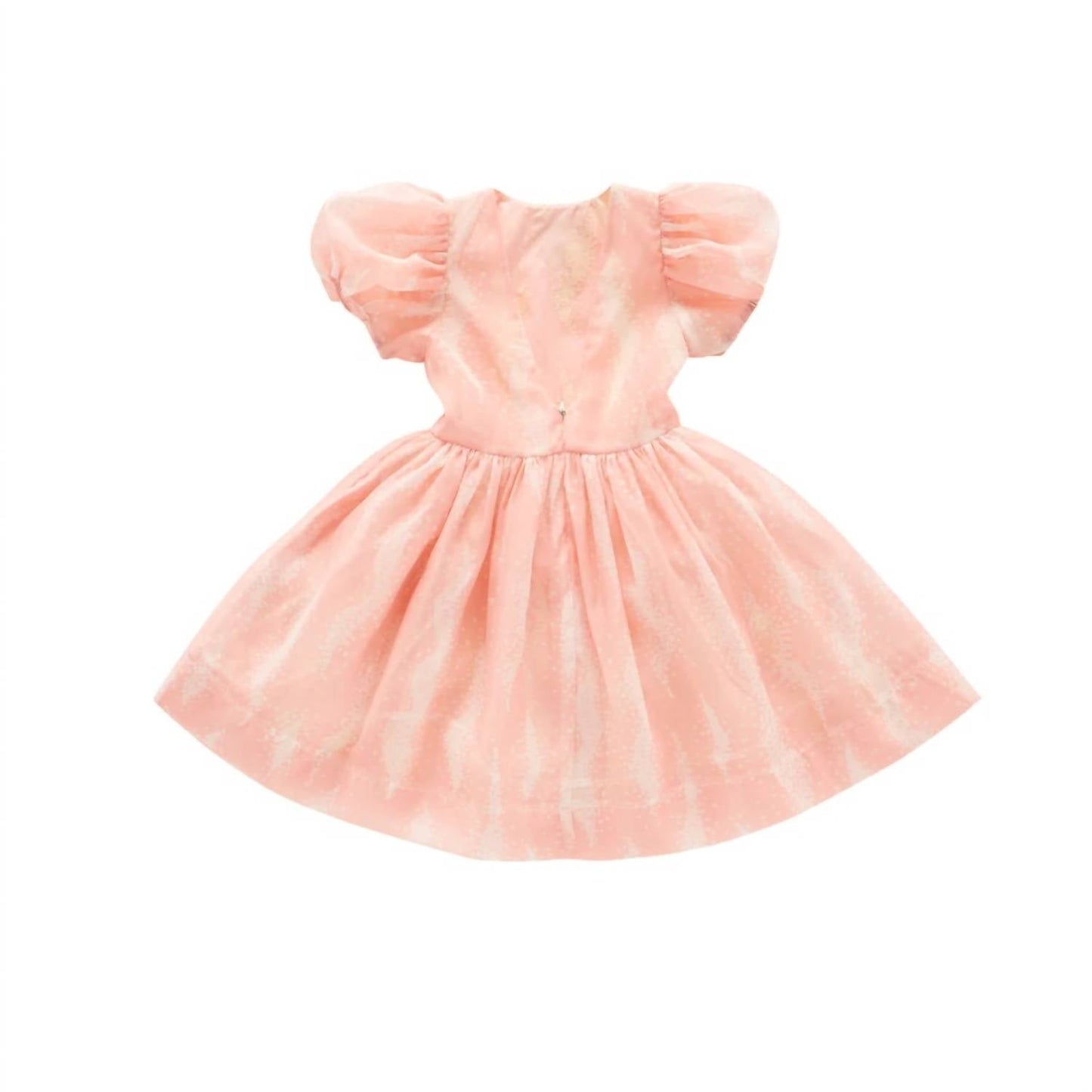 Omamimini - Fit & Flare Dress with Puff Sleeves