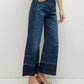 Veronica Beard - Taylor Cropped Wide Leg Jean w Released Hem