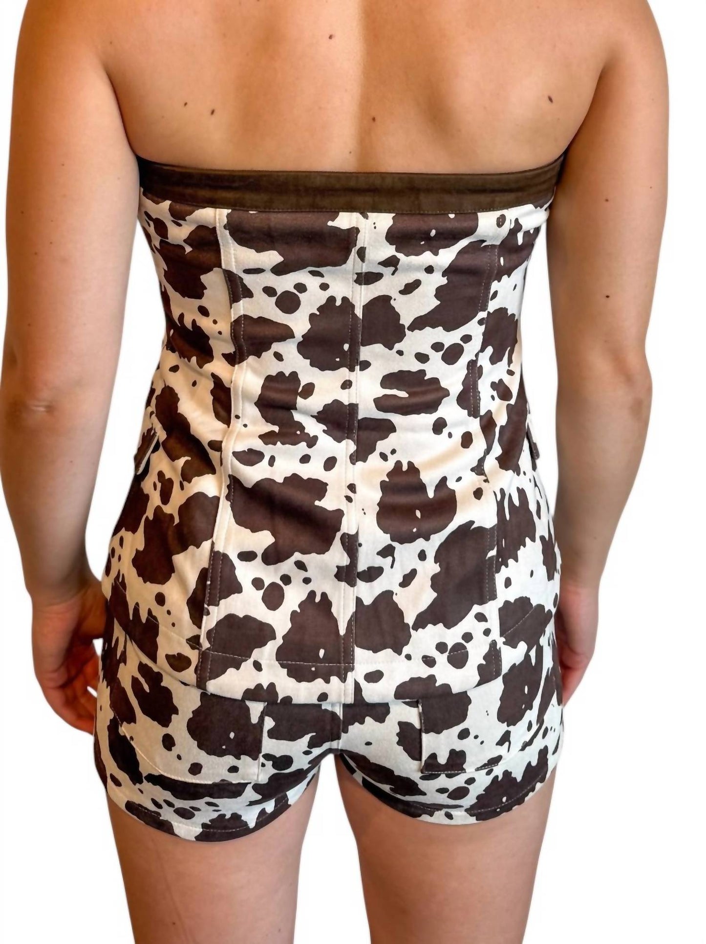 Blue Blush - Cow Town Strapless Top