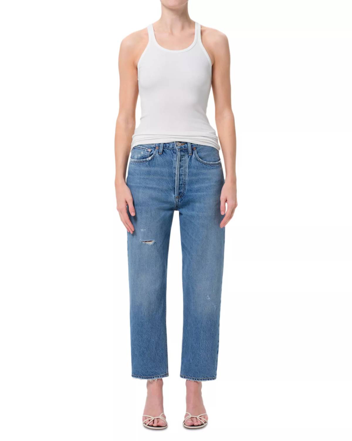 Agolde - 90's Crop Mid Rise Straight Jeans