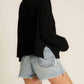 Project Social T - Getaway Notch Neck Sweater Rib Pullover