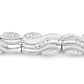 0.84 Carat Genuine White Diamond .925 Sterling Silver Bracelet