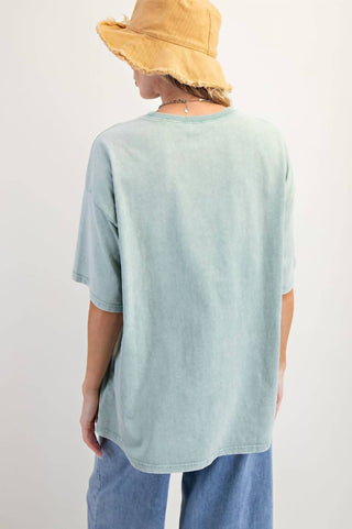 Easel - Boots Print Mineral Washed Shirt