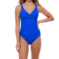 Profile By Gottex - V-Neck Cross Over Surplice One Piece Swimsuit
