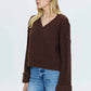 Pistola - Joy Cropped Boxy V Neck Sweater Top