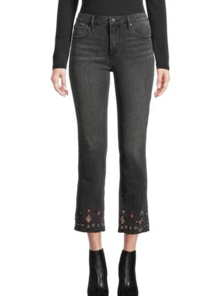 Driftwood - Calça Jeans Cropped Bordada Colette