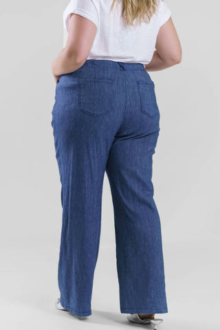Nydj - CALÇA LARGA COM 5 BOLSOS