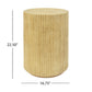 Cylindrical Outdoor Side Table Antique Brown MGO
