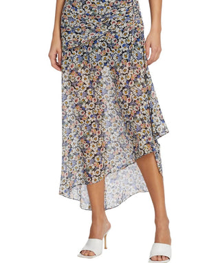 Veronica Beard - Saia midi floral de seda Lucien