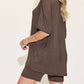 Basic Bae - V-neck T-shirt & Shorts Set