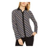anne-klein-womens-black-striped-long-sleeve-collared-top-size-xs