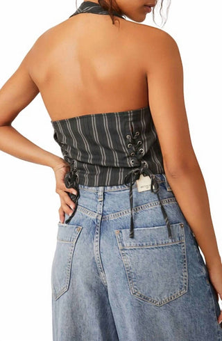 Free People - Colete Halter Listrado